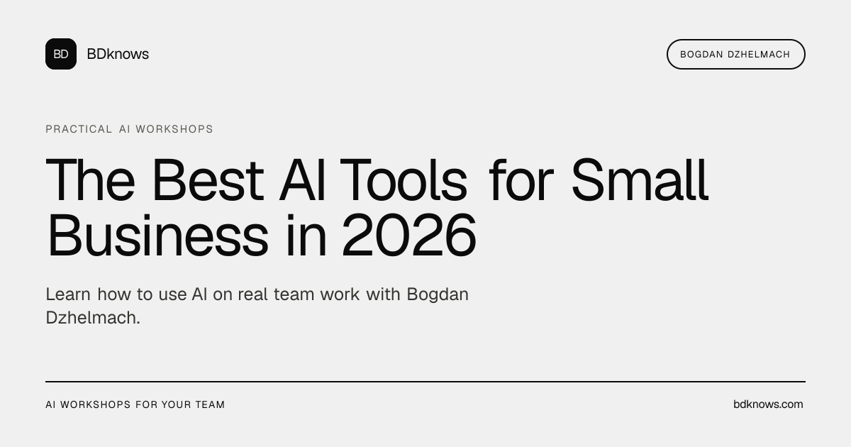 The Best AI Tools for Small Business in 2026
